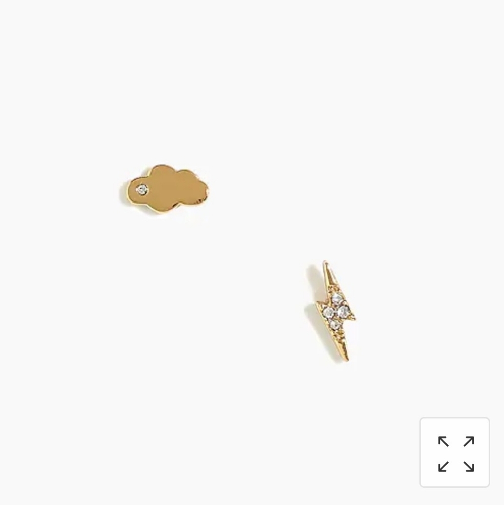Cloud and Bolt Mismatched Stud Earrings